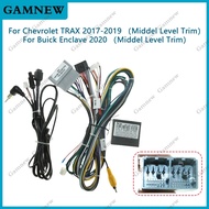 Car 16pin Audio Wiring Harness With Canbus Box For Chevrolet TRAX Buick Enclave Stereo Installation 