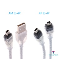 YosunBin] 1394 Fire Wire USB To 4p USB To 1394 Data Cable IEEE 1394 Connection Cable Camera DV Acqui