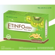 Vitamin E Etinfo 400IU làm đẹp da Hộp 30 Viên