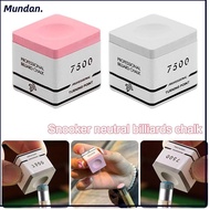 MUNDAN TP7500 Billiard Chalk, Pink/Grey Fine Powder Snooker Neutral Pool Chalk, Square Non-slip Bill