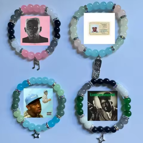 Tyler the Creator album bead bracelet Y2K handmade fashion item with multiple styles to choose from,