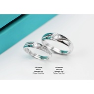 Original Platinum Plated Silver 925 Couple Ring Cincin Tunang Egypt Budget
