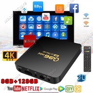 กล่องทีวีดิจิตอล กล่องรับสัญญาณโทรทัศน์ กล่องทีวี Q96 Mini Android 4K/HD TV BOX แอนดรอยด์ box 8GB+12