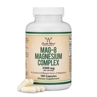 Magnesium Complex Supplement 180 Capsules (436mg Elemental Magnesium Provided by 2,300mg of Eight Di