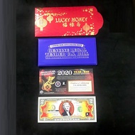 [HCM]Tiền kỷ niệm 2 USD hình con chuột 2020 Màu xanh đỏ và vàng Tờ tiền dài 15cm ngang 6.5cm - SP000