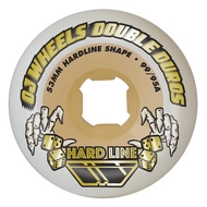 OJ Double Duro White Gum Hardline 53mm/99a & 95a Skateboard Wheels (7570525)