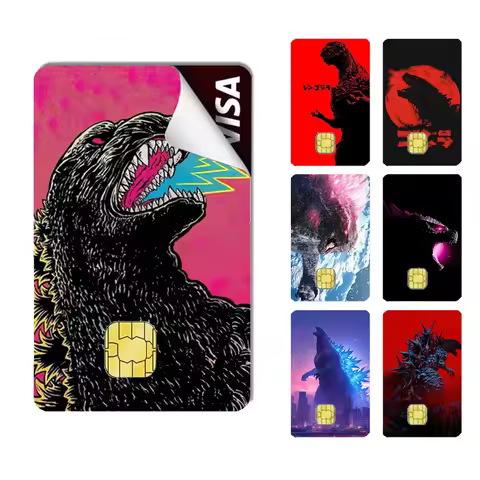 Monster G-GodzillaES Stickers Cartoon Credit Card Visa Debit Bank Charge Card Bus Metro Waterproof S