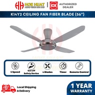 KDK K14Y2 Ceiling Fan 56" Fiber Blades 5 Speed with Remote Control