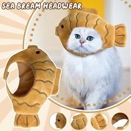 Cartoon Cat Hat Cute Fish Shape Pet Cat Costume Breathable Headdress Hat For Cat Pet Cat Headgear Pe