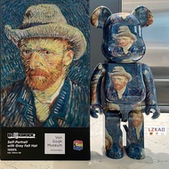 【Quality Edition】Bearbrick × Van Gogh Gear Joint 400% 28 cm High Quality Fashion Anime Action Figures / Toy / GK / Collection / Gift