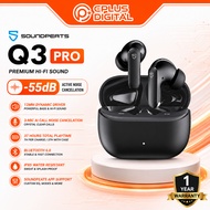 SoundPEATS Q3 Pro Bluetooth 6.0 Active Noise Cancelling True Wireless Earbuds, App Support,Dual ENC 