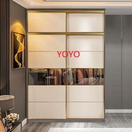 L0303簡約推拉門衣櫃北歐輕奢整體衣櫃臥室家用移門趟門衣櫥（包運送）