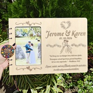 Custom Wooden Guestbook | Save the date | Invitation | Personalized | Wedding | Birthday | Baptism