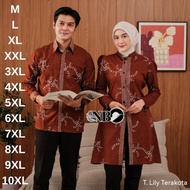 KEMEJA Men's Couple Batik Tops Latest JumboWanita - Long Sleeve Shirts - Button Tunic for Nursing BI
