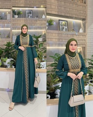 (Best Seller) Abaya Turkey Aurele Warna Hitam Putih Sage Coksu Turki Gamis Arab Hitam Mewah Impor Te