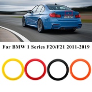For BMW F20  F21 Rear Trunk Emblem Badge Ring Cover Trim for 1 Series F20 F21 2011-2019 Gloss Black 