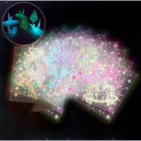 1 Bag Luminous Square Origami Paper Handmade DIY Scrapbooking Craft Decoration Constellation 90x90mm