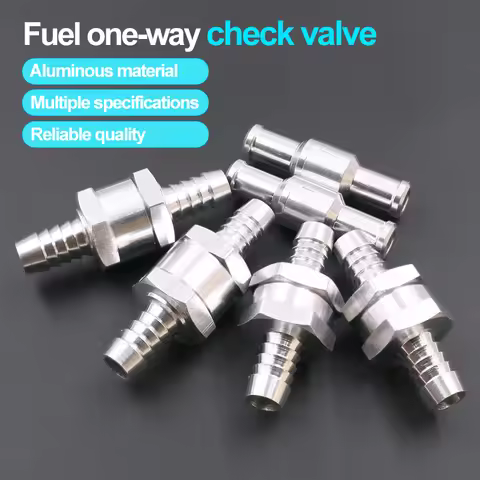 1Pcs Non-Return One Way Check Valve,Aluminium Alloy Fuel Hose Check Valve Control Accessories for Pe