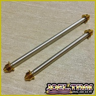 ✅ ✗ ✿ Axle Gold Front & Rear For Raider150 Carb / Fi (Sc Siam)