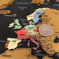 Scratch Off Map of The World with World Flags Premium Edition World Scratch Off Map with Outlined Ca