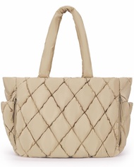 Halloween BAGSMART Tote Bag for Women Quilted Puffer Tote Bag with Compartments Shoulder Handbag Wor