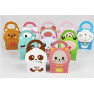 Party Borong 6 pcs Animal Candy Box Goodies Panda Cat Frog Girl Doraemon Cartoon Candy Box Door Gift Kids Party Hadiah