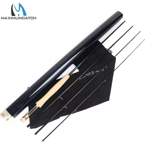 Maximumcatch Skyhigh 6-10ft 2-8wt Fly Fishing Rod Graphite IM12 Toray Carbon 3/4pc Fly Rod with Carb