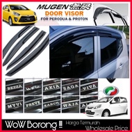 (4 PCS) MUGEN Door Visor Kancil Alza Bezza Waja Viva Axia Persona Saga Blm Myvi Exora Wira X70 X50 A
