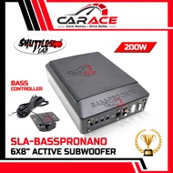 SHUTTLE LAB BassPro Nano | 6x8" Active Subwoofer 200W | Car Underseat Active Subwoofer Built-In Ampl