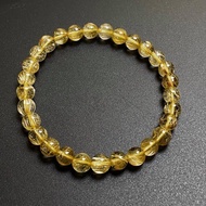 Natural Rutilated Quartz Bracelet 天然钛晶手串6mm (S777)
