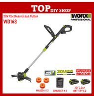 WORX Grass Trimmer WD163 20V Cordless Grass Cutter+WORX Blower Cordless WU231 Leaf Blower Leaf Jet A