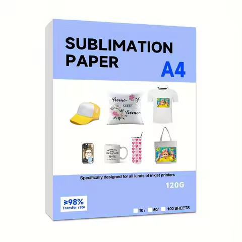 A4 120G Sublimation Paper 50/100 Sheets Heat Transfer Paper for Inkjet Printer DIY Heat Press Mugs T