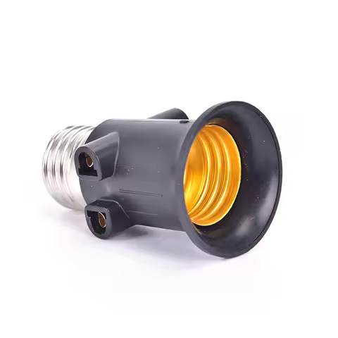 1 Pcs Base Socket With EU Plug White And Black Bulb Holder AC100-240V 4A PBT Fireproof E27 Bulb Adap