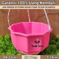 Pot Gantung Bunga Tanaman Cantik No 8 Enoki - Warna Pink