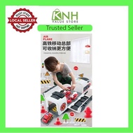 High-speed Model Train MRT Scene Parking Lot Headquarters Large Toys