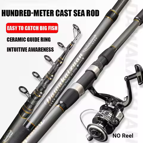2.1-5.4M CARP Fishing Rod Sea Lake Carbon Fiber Distance Throwing Ocean Boat Fishing Spinning Rod Su