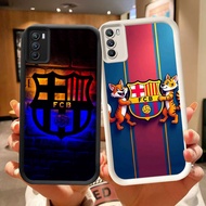DK-62 FC Barcelona logo Silicone Casing black and white for OPPO Realme 7I C17 A16 A11S A33 A53S A16