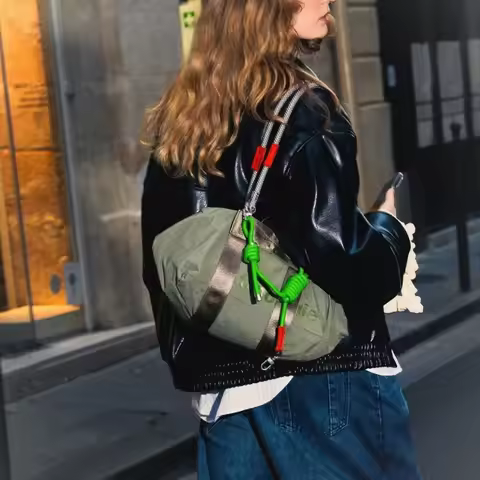 Topologie Summer new unisex sports swimming exercise fitness bag, black green travel bag, luggage ba