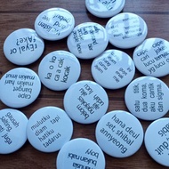 Annasya Collection Pin Brooch Press PIN BUTTON FUNNY WORDS | TEXS PIN | BAGS PIN | AESTHETIC PIN