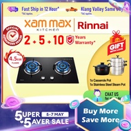 Rinnai - RB2HG / RB-2HG - 4.5kW 2 Burner Cooking Built In Gas Cooker Hob / Gas Stove Tungku Dapur