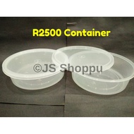 R2500 (2500ml) Round Disposable Plastic Food Container (30pcs±) / Bekas Plastik Bulat / Bekas Makana