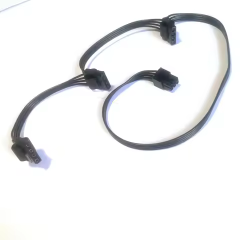 Host Case Mainboard 6Pin to 3-port 3 Molex 4Pin IDE Power Cable Adapter Splitter For Seasonic PSU Po