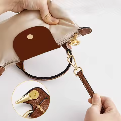Bag Strap For Longchamp Mini Bag Leather Replacement Crossbody Shoulder Strap Without Punching Modif