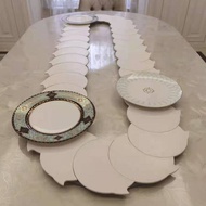 Household Long Table Rotating Manual Turntable Adjustable Size Dinner Plate Party Dining Table Turnt