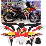 Red redbull exciter 155 boss sticker, exciter155 stamp, boss team ex 155, red and white ex155 samura