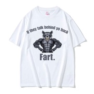 Funny If They Talk Behind Your Back Fart Wolf Meme Tshirt Men Hip Hop Gothic Clothing T Male Classic