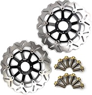 Arashi Front Brake Discs Rotors + Mounting Bolts Screws for Honda CB400 FOUR 1997-2000 / CB400 VTEC 