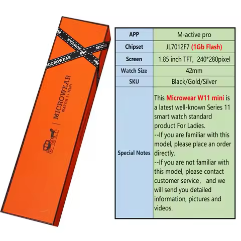 Microwear W11mini Smartwatch Replacement Model for W10pmini IP68 Waterproof W11P Mini for Women Ladi