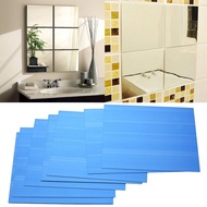 9Pcs 3D Mirror Wall Stickers Decal Self-adhesive Tiles Acrylic Square Wallpaper for Home Bathroom Decor Sticker 15*15cm
