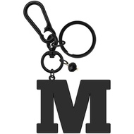 Initial Keyring Gifts Black Letter Keychain for Women Initial Letter Keyring for Backpack Black Keyc
